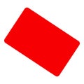 Red card icon, flat style