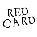 RED CARD stamp on white Royalty Free Stock Photo