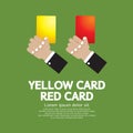 Red Card and Yellow Card. Royalty Free Stock Photo