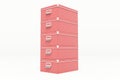 Red Cardboard Storage Boxes Royalty Free Stock Photo