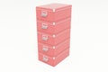 Red Cardboard Storage Boxes