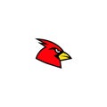 Red cardinal head logo vector graphics