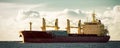 Red cargo ship Royalty Free Stock Photo