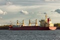 Red cargo ship Royalty Free Stock Photo
