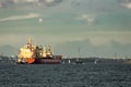 Red cargo ship Royalty Free Stock Photo