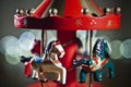Red carousel toy Royalty Free Stock Photo
