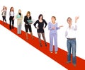 On the red carpet Royalty Free Stock Photo