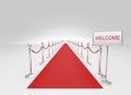 Red carpet and barrier rope Royalty Free Stock Photo