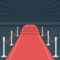 Red carpet of cinema award event. Red Carpet Stage