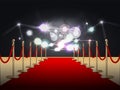 Red Carpet Colored And Realistic Composition Royalty Free Stock Photo