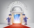 Red carpet door Opportunity Royalty Free Stock Photo