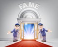 Red carpet door to Fame Royalty Free Stock Photo