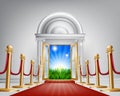 Red carpet door to your future Royalty Free Stock Photo