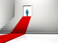 Red Carpet enter a man Royalty Free Stock Photo