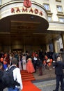 Red carpet entrance hotel glamour