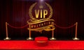 Red carpet, Golden VIP invitation