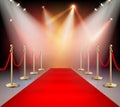 Red Carpet In Illumination Composition Royalty Free Stock Photo