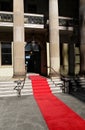 Red carpet, celebrity hotel or theater entrance