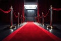red carpet leading to captivating performance or grand opening