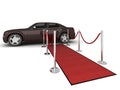 Red carpet Limousine Illustration Royalty Free Stock Photo