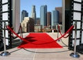 Red carpet and Los Angeles dow