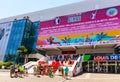 Red Carpet movie stars stairway of film festival Palace of Festivals and Congresses at Rue Buttura in Cannes in France