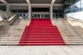 Red carpet over stairs Royalty Free Stock Photo