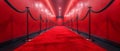 Red Carpet Passage: The Prelude to Elegance. Concept Red Carpet Glamour, Celebrity Style, Fashion