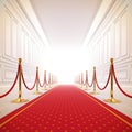 Red carpet path to success light. Royalty Free Stock Photo