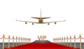 Red carpet Private jet with a Luxury vip Royalty Free Stock Photo