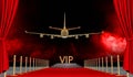 Red carpet Private jet with a Luxury vip Royalty Free Stock Photo