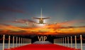 Red carpet Private jet with a Luxury vip Royalty Free Stock Photo