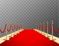 Red Carpet Realistic Colored Composition Royalty Free Stock Photo