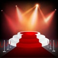 Red Carpet Realistic Composition Royalty Free Stock Photo