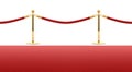Red carpet rope barrier
