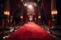 Red carpet stage. Generate Ai