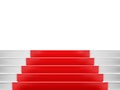 Red carpet Staircase with space for text,3D VIP
