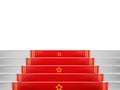 Red carpet Staircase with space for text,3D VIP