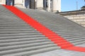 Red carpet stairs