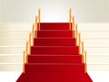 Red Carpet Stairs going upword success concept