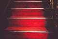 Red carpet stairs