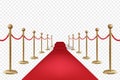 Red carpet on stairs Royalty Free Stock Photo