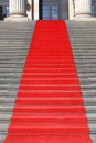 Red carpet stairs, success Royalty Free Stock Photo