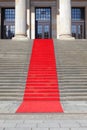 Red carpet stairway