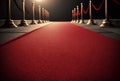 Red carpet - a symbol of success, luck and fame. Generative AI