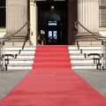 Red Carpet theater entrance door celebrity awards Royalty Free Stock Photo