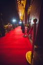 Long Red Carpet -  is traditionally used to mark the route taken by heads of state on ceremonial and formal occasions Royalty Free Stock Photo