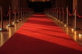 A red carpet for VIPs to an event Royalty Free Stock Photo