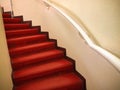 Red carpet on the White stairs Royalty Free Stock Photo