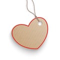 Red Carton Hanging Price Sticker Heart